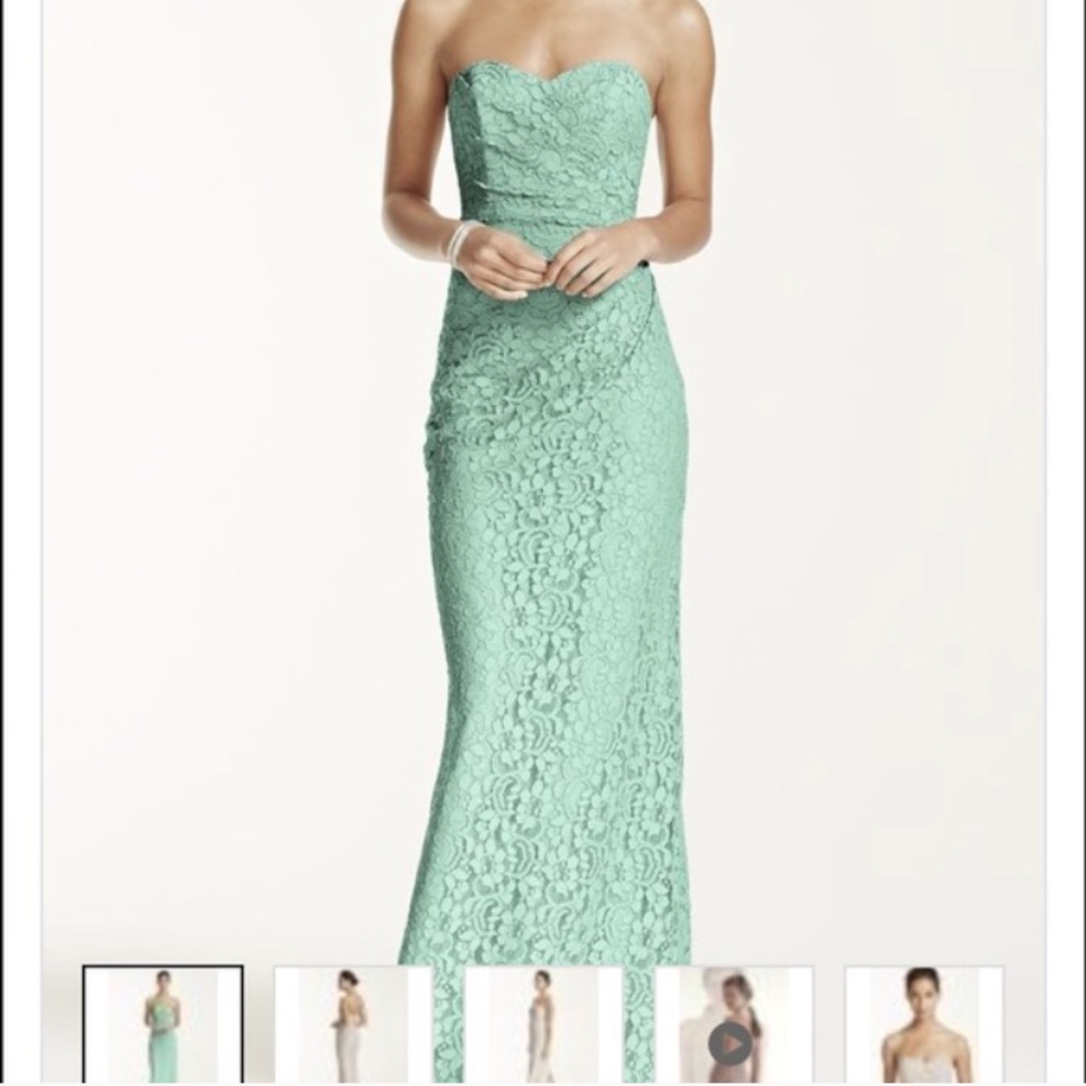 Mint Lace Bridesmaid Dress